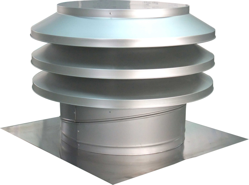 Galvanized Round Slant Back Static Roof Vents