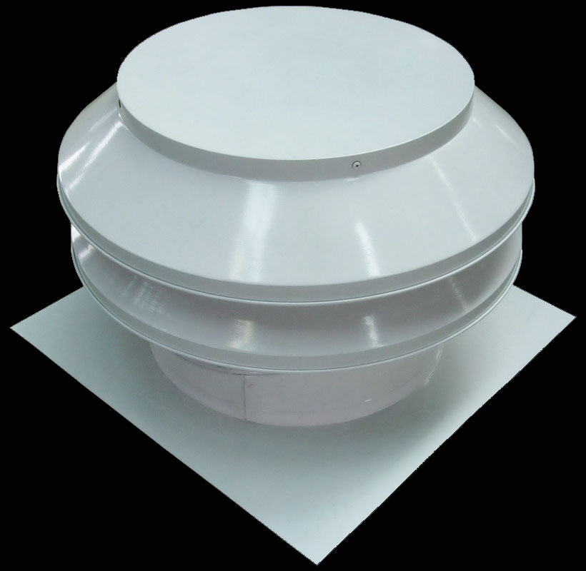 Round Slant Back Galvanized Static Roof Vents