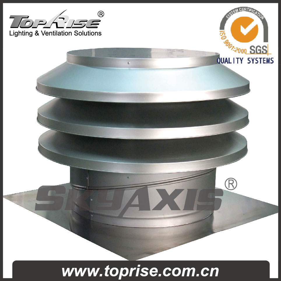 Round Slant Back Galvanized Static Roof Vents