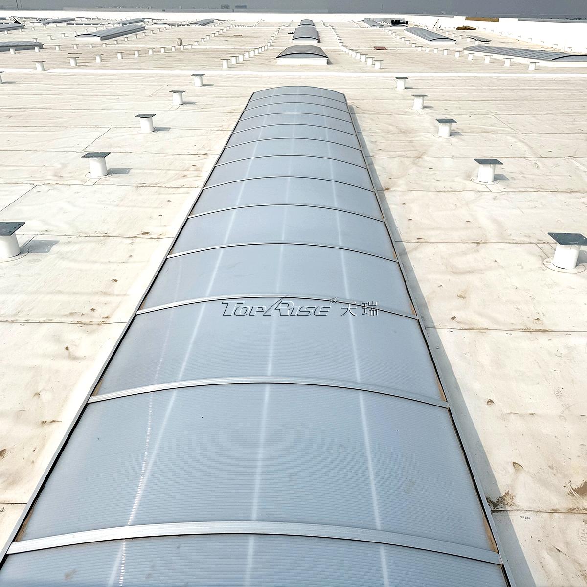 Continuous Arched Type Smoke Exhaust Roof Skylights For The Large Opening on The Factory Roof