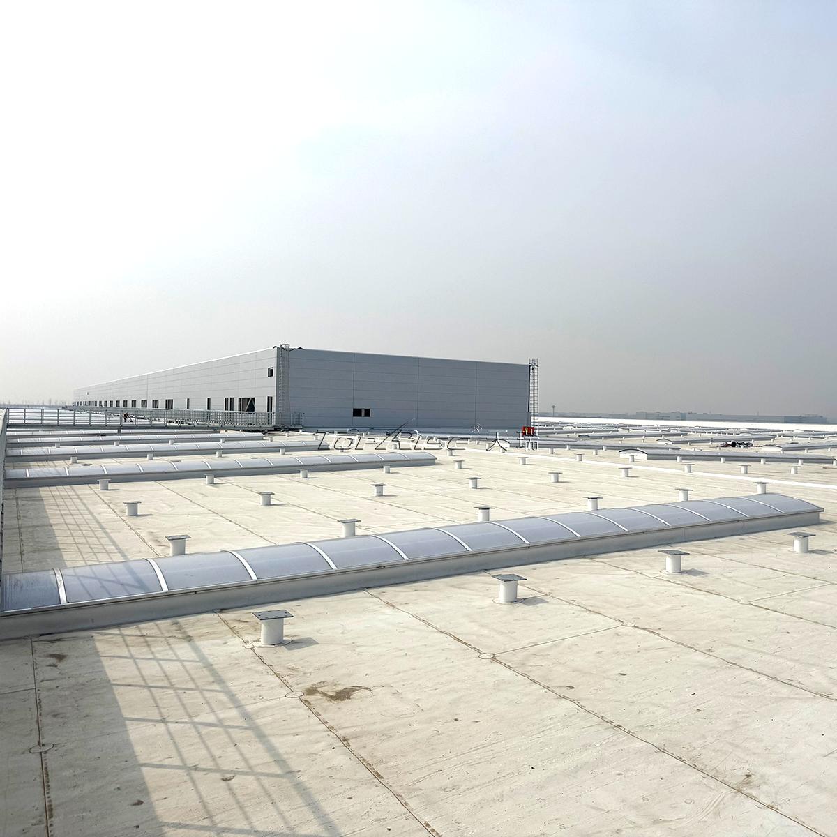 Continuous Arched Type Smoke Exhaust Roof Skylights For The Large Opening on The Factory Roof
