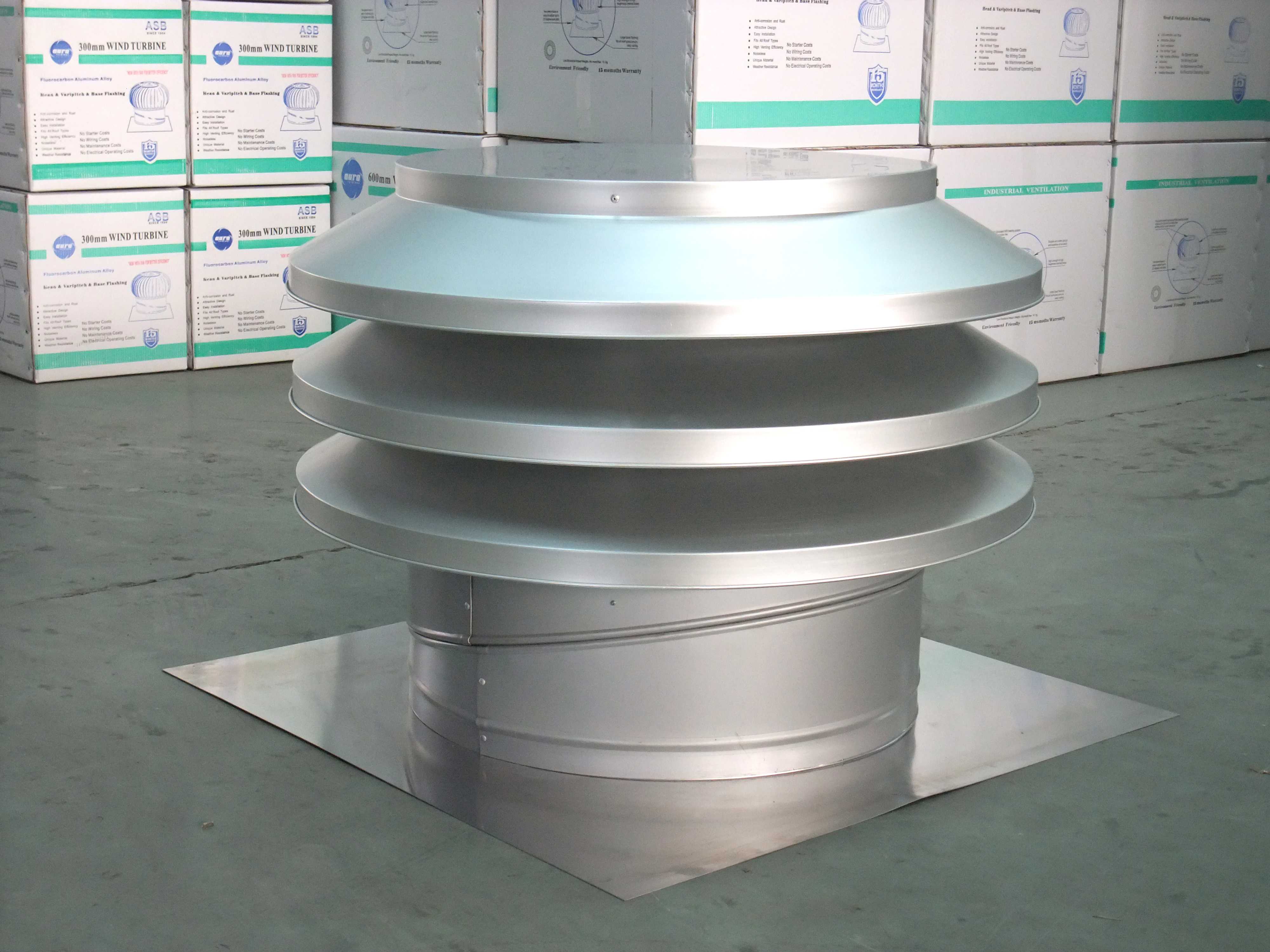 Round Slant Back Galvanized Static Roof Vents