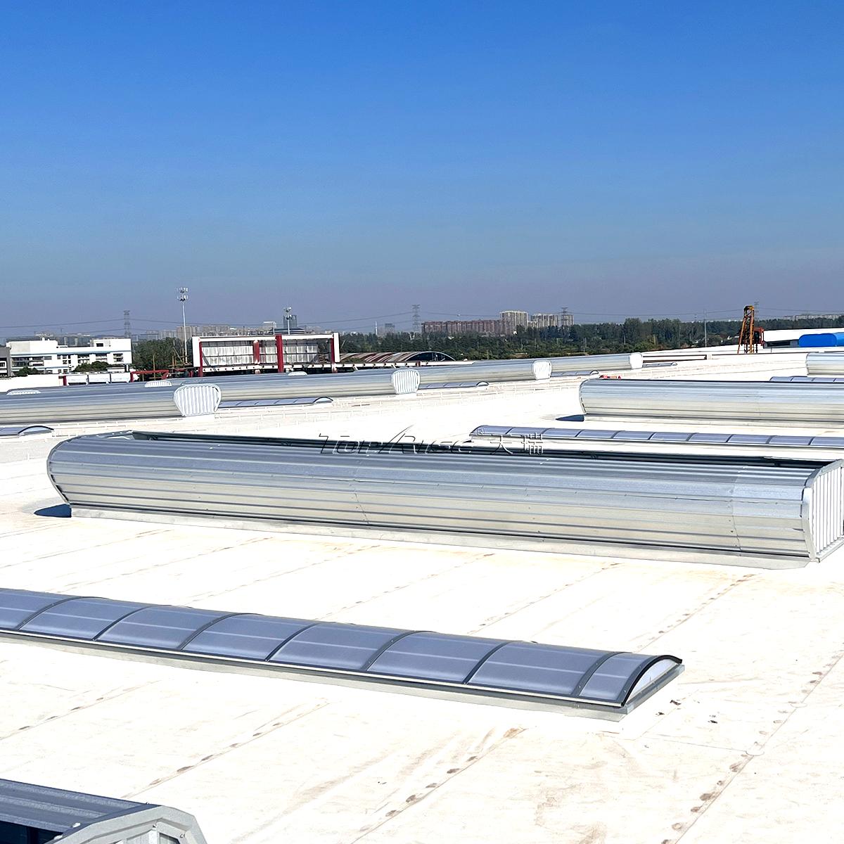 Continuous Arched Type Smoke Exhaust Roof Skylights For The Large Opening on The Factory Roof