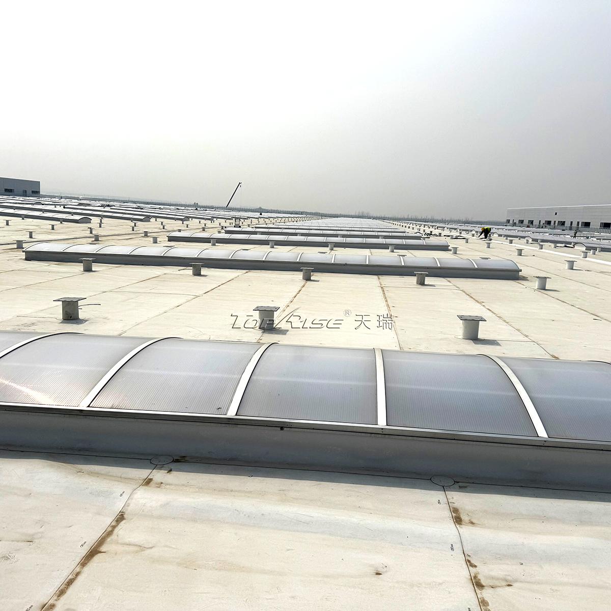 Continuous Arched Type Smoke Exhaust Roof Skylights For The Large Opening on The Factory Roof