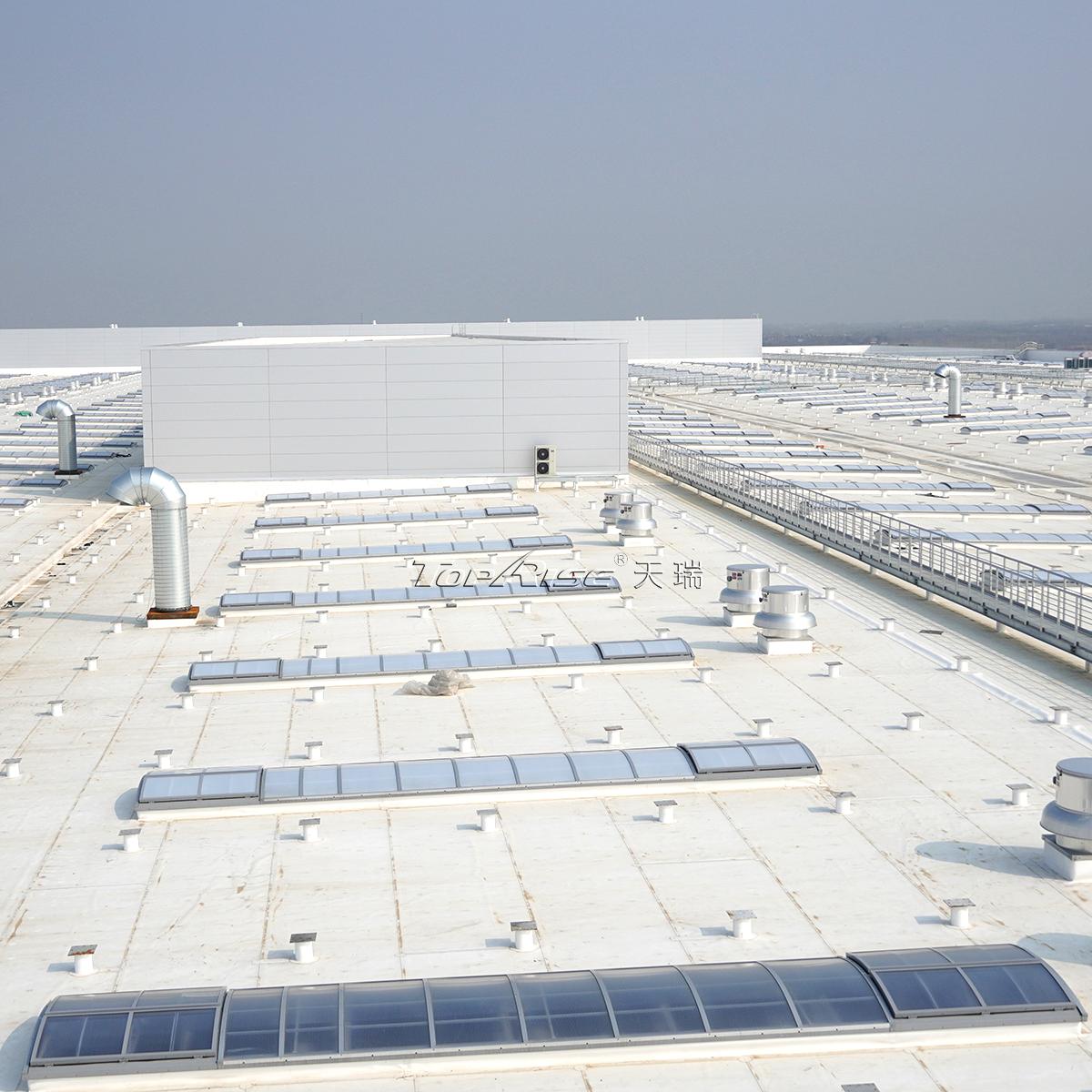Continuous Arched Type Smoke Exhaust Roof Skylights For The Large Opening on The Factory Roof